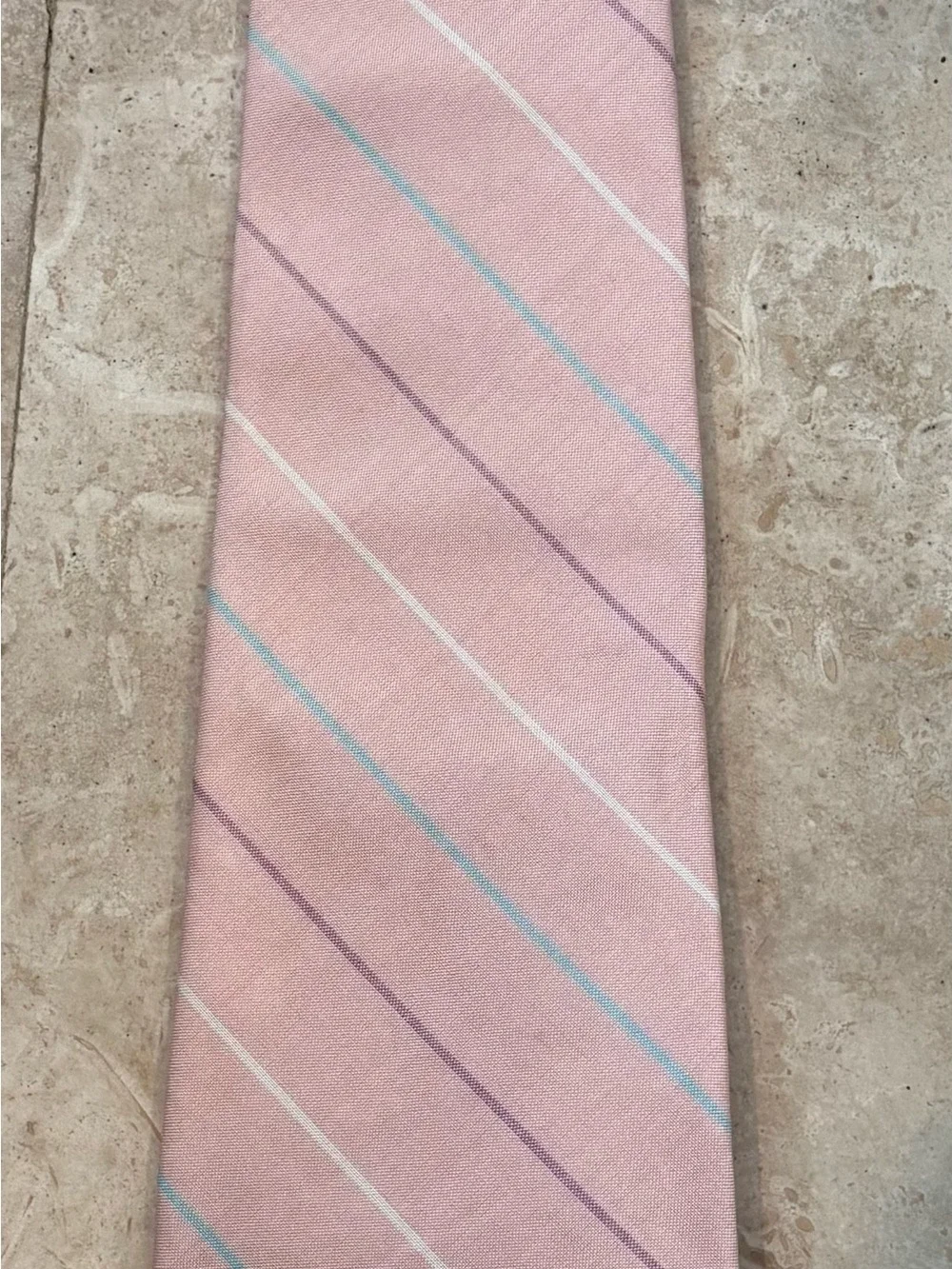 Polo by Ralph Lauren Pastel Pink Striped Silk Tie